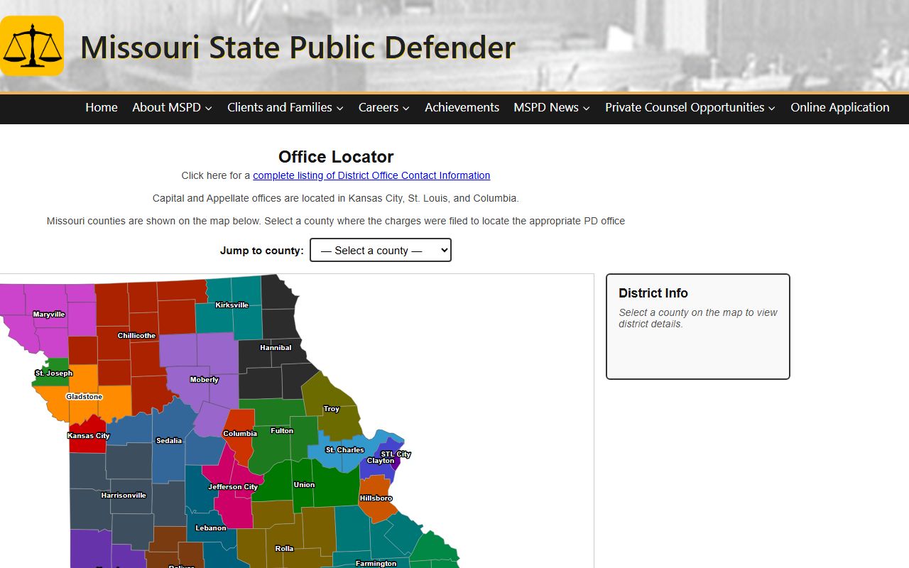 Bates County arrest records and public defender office locator