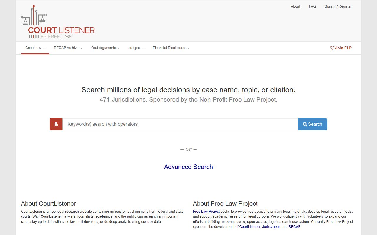 CourtListener source for federal docket and opinion research related to Bates County