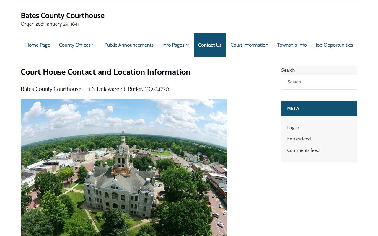 Bates County court records courthouse contact information
