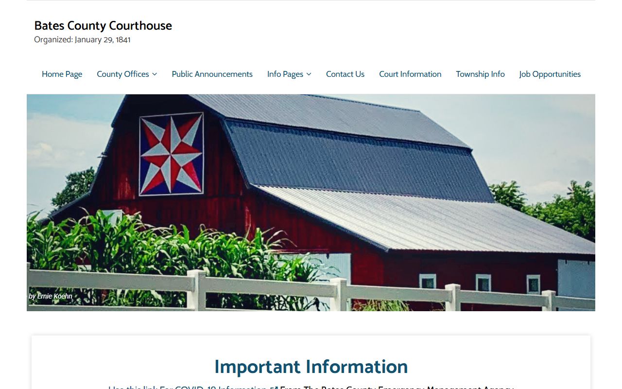 Bates County court records official county homepage