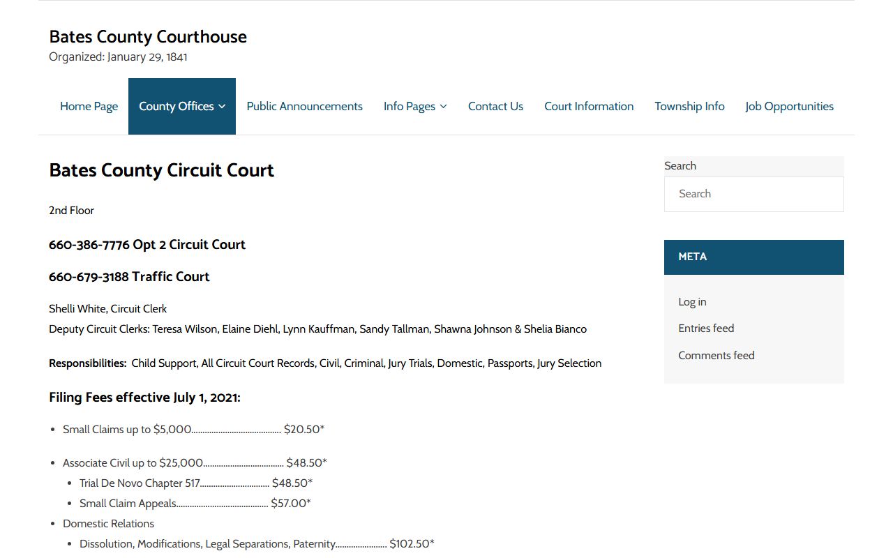 Bates County probate records Circuit Court page
